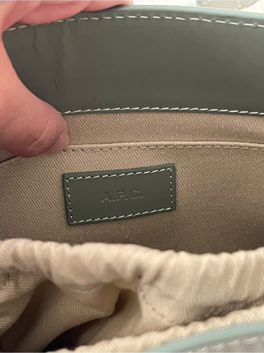 APC Virginie Small Bag in Almond Green - Picture 6 of 10
